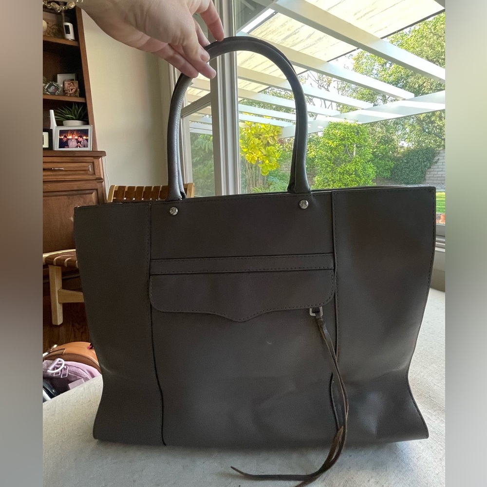 Rebecca Minkoff Gray Leather Tote Bag